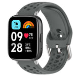 xDfind Silver Buckle Silicone Sport Watch Band, For Xiaomi Band 10 Pro / 9 Pro / Redmi Watch 6, For Redmi Watch 3 Active / Watch 3 Lite, For Redmi Watch 3