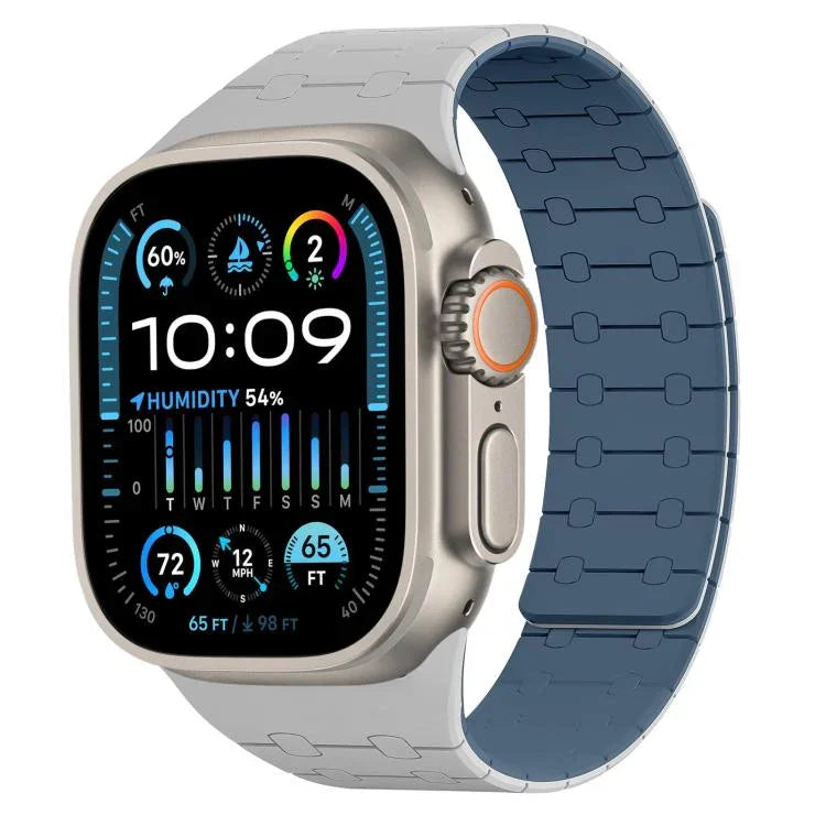 xDfind コントラストカラー マグネットシリコンウォッチバンド、Apple Watch 42 / 44 / 45 / 46 / 49mm用、Apple Watch 38 / 40 / 41 / S10 42mm用