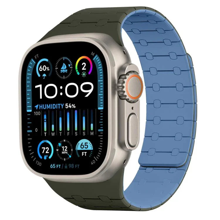 xDfind コントラストカラー マグネットシリコンウォッチバンド、Apple Watch 42 / 44 / 45 / 46 / 49mm用、Apple Watch 38 / 40 / 41 / S10 42mm用