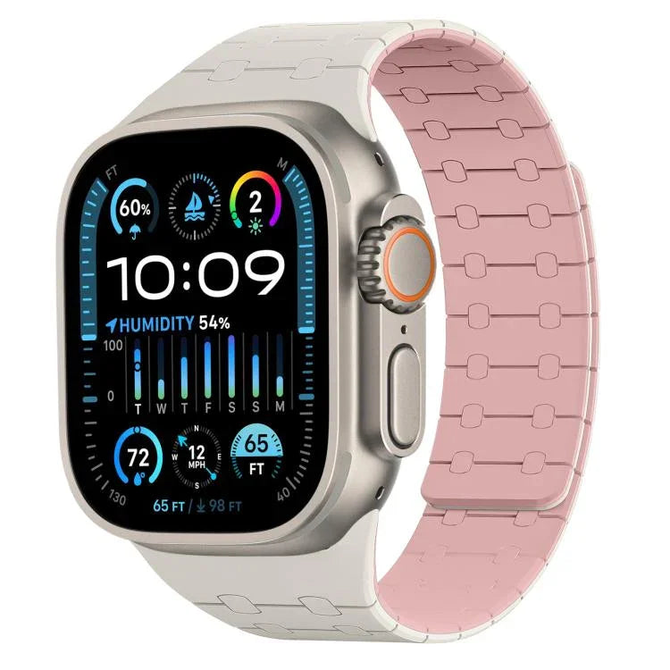 xDfind コントラストカラー マグネットシリコンウォッチバンド、Apple Watch 42 / 44 / 45 / 46 / 49mm用、Apple Watch 38 / 40 / 41 / S10 42mm用