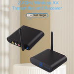 Measy AV240 2.4GHz ワイヤレス音声/映像送信機＆受信機 赤外線リターン機能付き、距離: 400m、AV240 ブラック