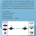 Measy AV240 2.4GHz ワイヤレス音声/映像送信機＆受信機 赤外線リターン機能付き、距離: 400m、AV240 ブラック