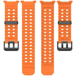 xDfind ブラックバックルオーシャン単色二列穴シリコンウォッチバンド、Samsung Galaxy Watch8 / 8 Classic 用