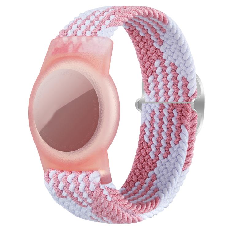 xDfind 調節可能なナイロン編組腕時計バンドスタイル 紛失防止トラッカー保護カバー AirTag 第2世代 / AirTag 第1世代用