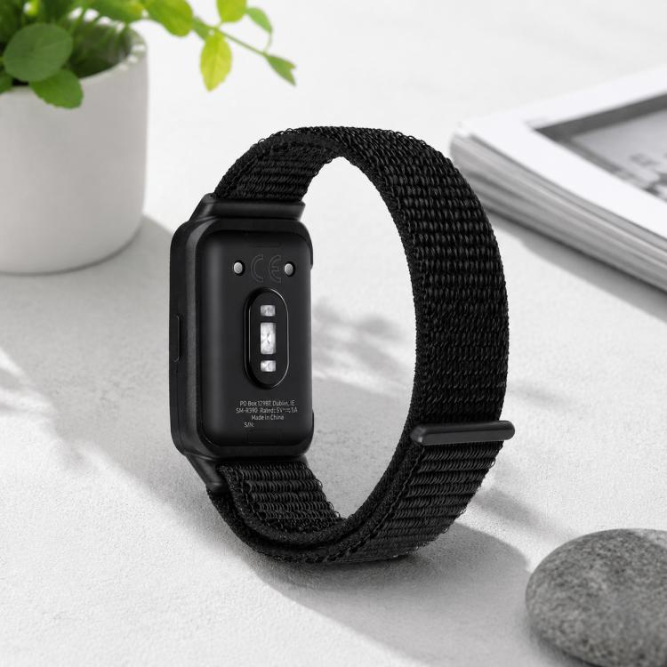 xDfind ウォッチフレーム一体型ナイロンフック＆ループファスナウォッチバンド、Samsung Galaxy Fit 3 用