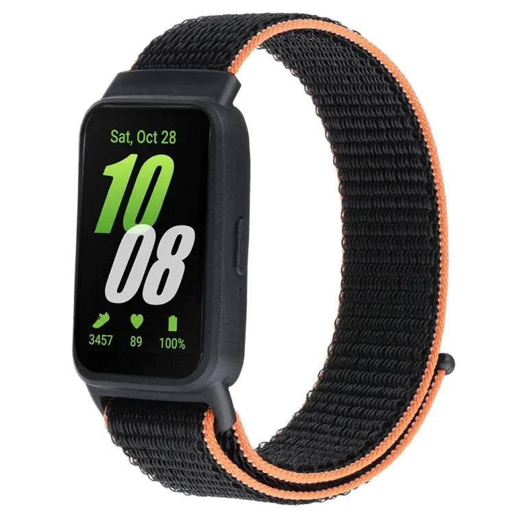 xDfind ウォッチフレーム一体型ナイロンフック＆ループファスナウォッチバンド、Samsung Galaxy Fit 3 用