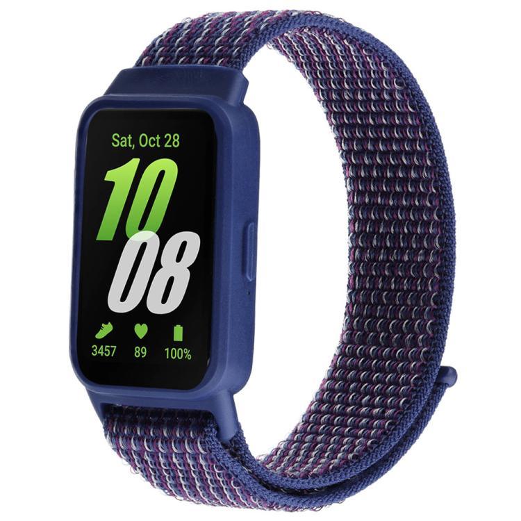 xDfind ウォッチフレーム一体型ナイロンフック＆ループファスナウォッチバンド、Samsung Galaxy Fit 3 用