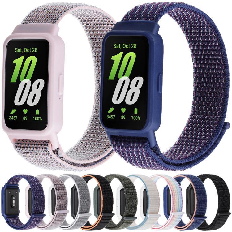 xDfind ウォッチフレーム一体型ナイロンフック＆ループファスナウォッチバンド、Samsung Galaxy Fit 3 用