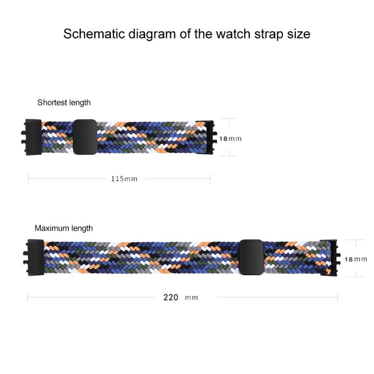 xDfind マグネティックバックルナイロン編みウォッチバンド、Samsung Galaxy Fit 3 用