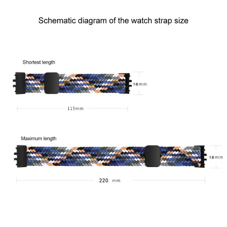 xDfind マグネティックバックルナイロン編みウォッチバンド、Samsung Galaxy Fit 3 用