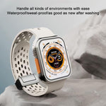 xDfind マグネットクラスプシリコンウォッチバンド、Apple Watch 42 / 44 / 45 / 46 / 49mm用、Apple Watch 38 / 40 / 41 / S10 42mm用