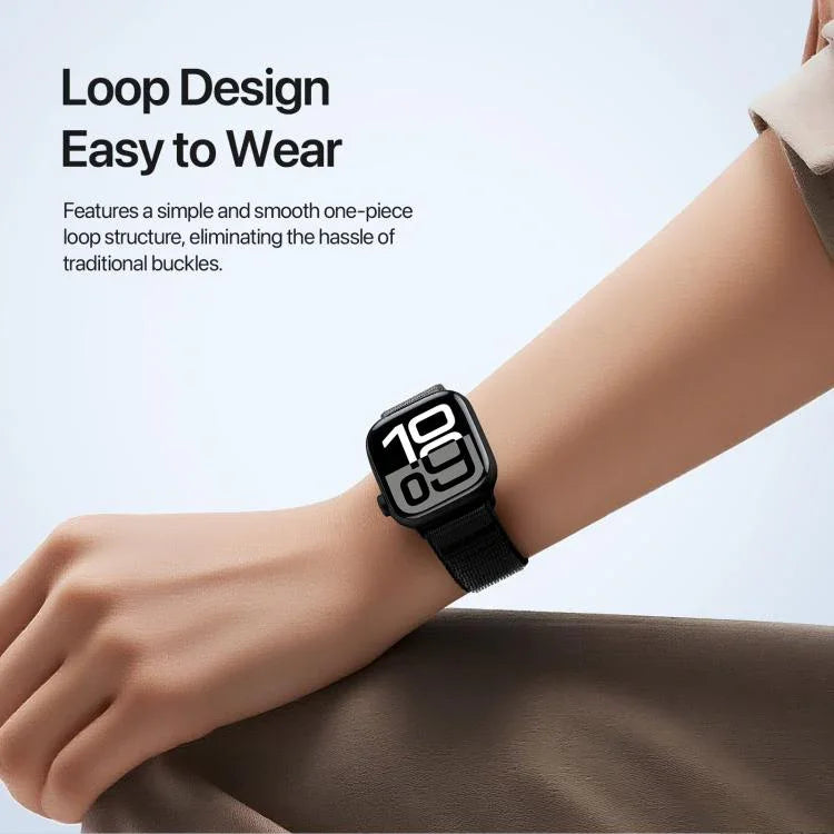 DUX DUCIS YEシリーズ ナイロン織りウォッチストラップ、Apple Watch 46mm / 49mm / 45mm / 44mm用、Apple Watch 42mm / 41mm / 40mm / 38mm用