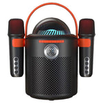 Lebo Y11 アウトドアポータブルワイヤレスカラオケデュアルマイクBluetoothスピーカー