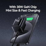 USAMS CC262 30W GaN USB-C / Type-C Port Mini Fast Charger, EU Plug