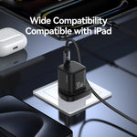 USAMS CC276 30W GaN USB-C / Type-C Port Mini Fast Charger, UK Plug