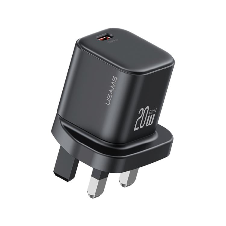 USAMS CC274 20W GaN USB-C / Type-Cポート ミニ急速充電器、UKプラグ