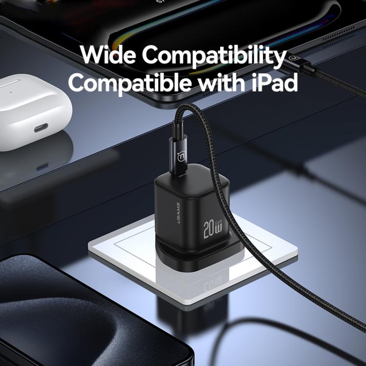 USAMS CC274 20W GaN USB-C / Type-Cポート ミニ急速充電器、UKプラグ