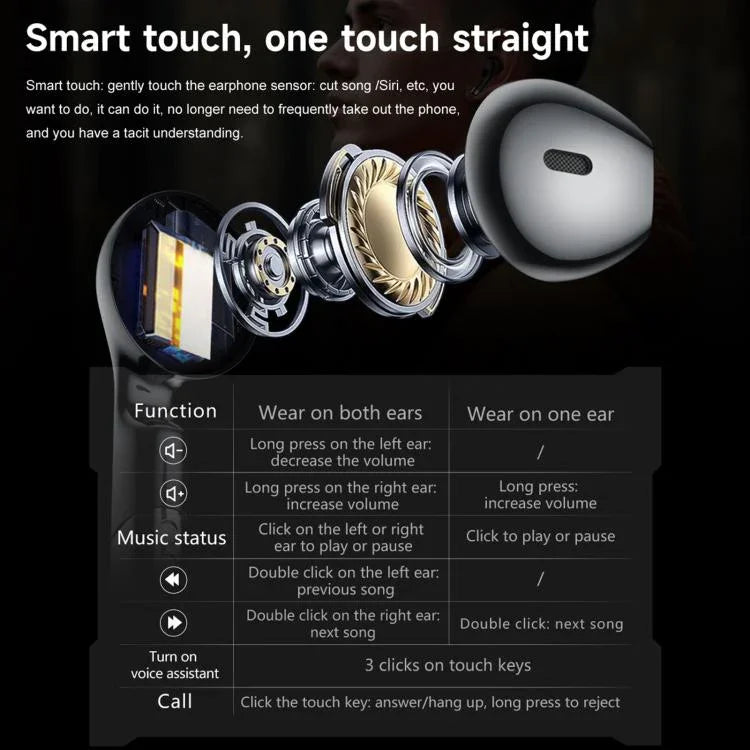 D13 2-in-1 Bluetoothイヤホンスマートコールウォッチ、Bluetooth通話 / NFC / ヘルスモニタリング対応、シリコンストラップ、3ビーズスチールストラップ、ミラネーゼスチールストラップ