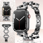 xDfind O字型ダイヤモンドメタルウォッチバンド、Apple Watch 42 / 44 / 45 / 46 / 49mm用、Apple Watch 38 / 40 / 41 / S10 42mm用