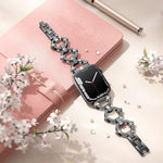 xDfind O字型ダイヤモンドメタルウォッチバンド、Apple Watch 42 / 44 / 45 / 46 / 49mm用、Apple Watch 38 / 40 / 41 / S10 42mm用