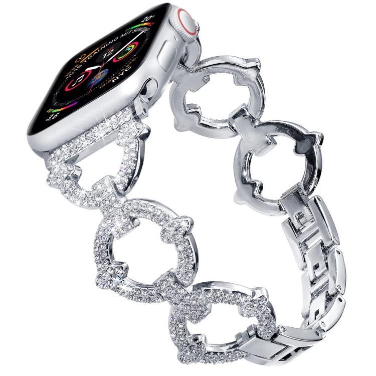 xDfind O字型ダイヤモンドメタルウォッチバンド、Apple Watch 42 / 44 / 45 / 46 / 49mm用、Apple Watch 38 / 40 / 41 / S10 42mm用
