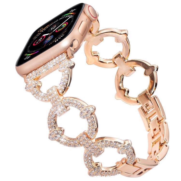 xDfind O字型ダイヤモンドメタルウォッチバンド、Apple Watch 42 / 44 / 45 / 46 / 49mm用、Apple Watch 38 / 40 / 41 / S10 42mm用