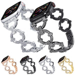 xDfind O字型ダイヤモンドメタルウォッチバンド、Apple Watch 42 / 44 / 45 / 46 / 49mm用、Apple Watch 38 / 40 / 41 / S10 42mm用