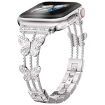 xDfind バタフライ型ダイヤモンドメタルウォッチバンド、Apple Watch 42 / 44 / 45 / 46 / 49mm用、Apple Watch 38 / 40 / 41 / S10 42mm用