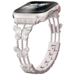 xDfind バタフライ型ダイヤモンドメタルウォッチバンド、Apple Watch 42 / 44 / 45 / 46 / 49mm用、Apple Watch 38 / 40 / 41 / S10 42mm用