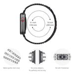 xDfind スリーダイヤモンドメタルウォッチバンド、Apple Watch 42 / 44 / 45 / 46 / 49mm用、Apple Watch 38 / 40 / 41 / S10 42mm用