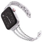 xDfind スリーダイヤモンドメタルウォッチバンド、Apple Watch 42 / 44 / 45 / 46 / 49mm用、Apple Watch 38 / 40 / 41 / S10 42mm用