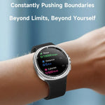 HD8C 1.43インチ BT5.4 回転ダイヤルスマートウォッチ、Bluetooth通話 / 睡眠 / 血中酸素 / 心拍数 / 血圧健康モニター対応