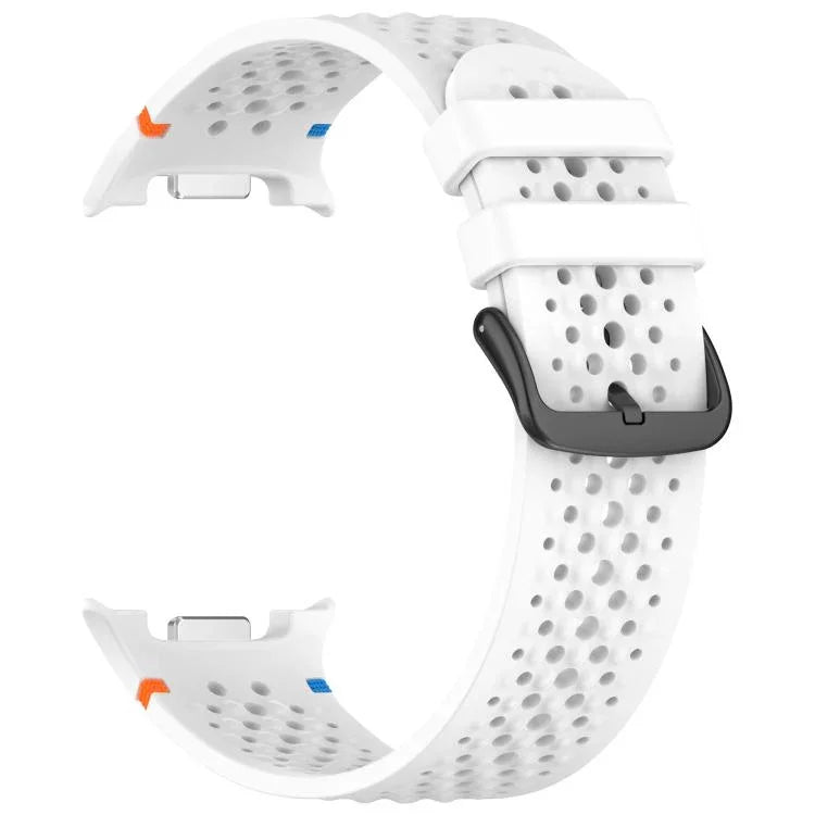 xDfind 合金ブラックバックルハニカム通気シリコンウォッチバンド、Samsung Galaxy Watch8 / Watch8 Classic 用