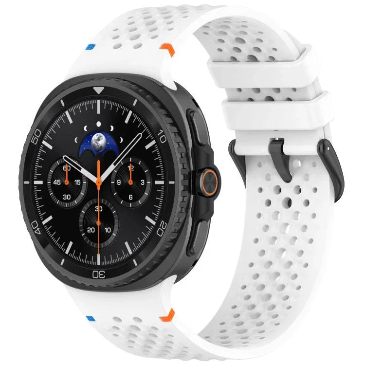 xDfind 合金ブラックバックルハニカム通気シリコンウォッチバンド、Samsung Galaxy Watch8 / Watch8 Classic 用