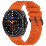 xDfind 合金ブラックバックルハニカム通気シリコンウォッチバンド、Samsung Galaxy Watch8 / Watch8 Classic 用