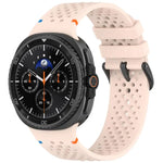 xDfind 合金ブラックバックルハニカム通気シリコンウォッチバンド、Samsung Galaxy Watch8 / Watch8 Classic 用