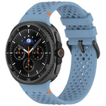 xDfind 合金ブラックバックルハニカム通気シリコンウォッチバンド、Samsung Galaxy Watch8 / Watch8 Classic 用
