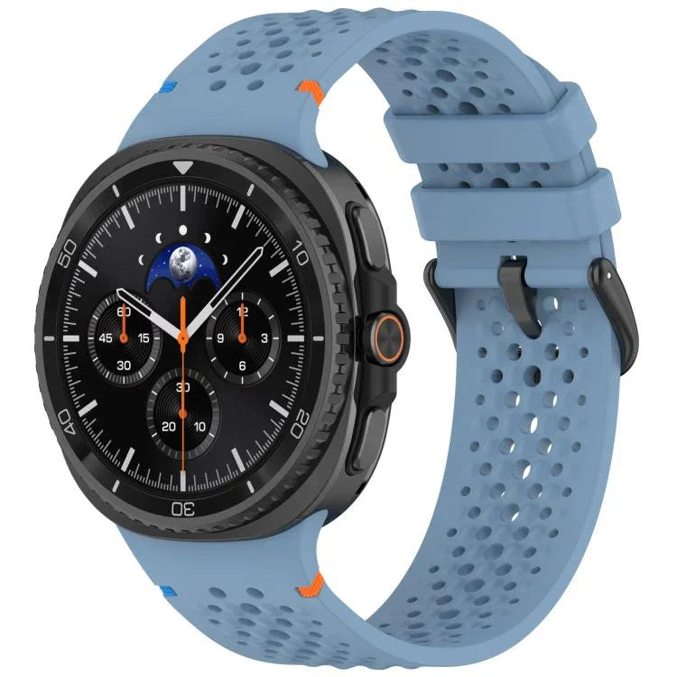 xDfind 合金ブラックバックルハニカム通気シリコンウォッチバンド、Samsung Galaxy Watch8 / Watch8 Classic 用
