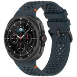 xDfind 合金ブラックバックルハニカム通気シリコンウォッチバンド、Samsung Galaxy Watch8 / Watch8 Classic 用