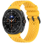xDfind 合金ブラックバックルハニカム通気シリコンウォッチバンド、Samsung Galaxy Watch8 / Watch8 Classic 用