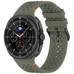 xDfind 合金ブラックバックルハニカム通気シリコンウォッチバンド、Samsung Galaxy Watch8 / Watch8 Classic 用