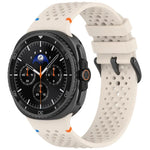 xDfind 合金ブラックバックルハニカム通気シリコンウォッチバンド、Samsung Galaxy Watch8 / Watch8 Classic 用
