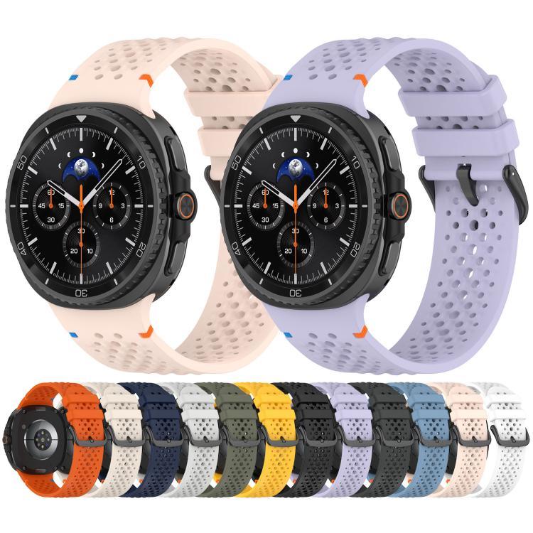xDfind 合金ブラックバックルハニカム通気シリコンウォッチバンド、Samsung Galaxy Watch8 / Watch8 Classic 用