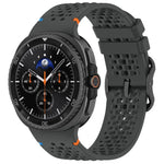 xDfind ラダーブラックバックルハニカム通気シリコンウォッチバンド、Samsung Galaxy Watch8 / Watch8 Classic 用