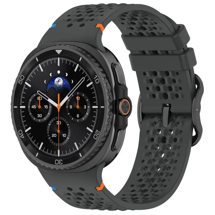 xDfind ラダーブラックバックルハニカム通気シリコンウォッチバンド、Samsung Galaxy Watch8 / Watch8 Classic 用