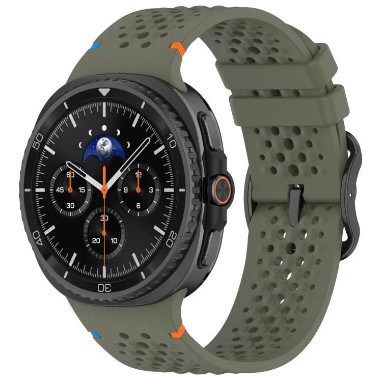 xDfind ラダーブラックバックルハニカム通気シリコンウォッチバンド、Samsung Galaxy Watch8 / Watch8 Classic 用