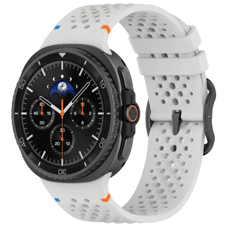 xDfind ラダーブラックバックルハニカム通気シリコンウォッチバンド、Samsung Galaxy Watch8 / Watch8 Classic 用