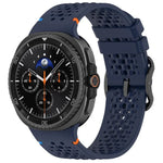 xDfind ラダーブラックバックルハニカム通気シリコンウォッチバンド、Samsung Galaxy Watch8 / Watch8 Classic 用