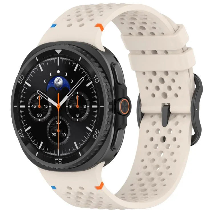 xDfind ラダーブラックバックルハニカム通気シリコンウォッチバンド、Samsung Galaxy Watch8 / Watch8 Classic 用