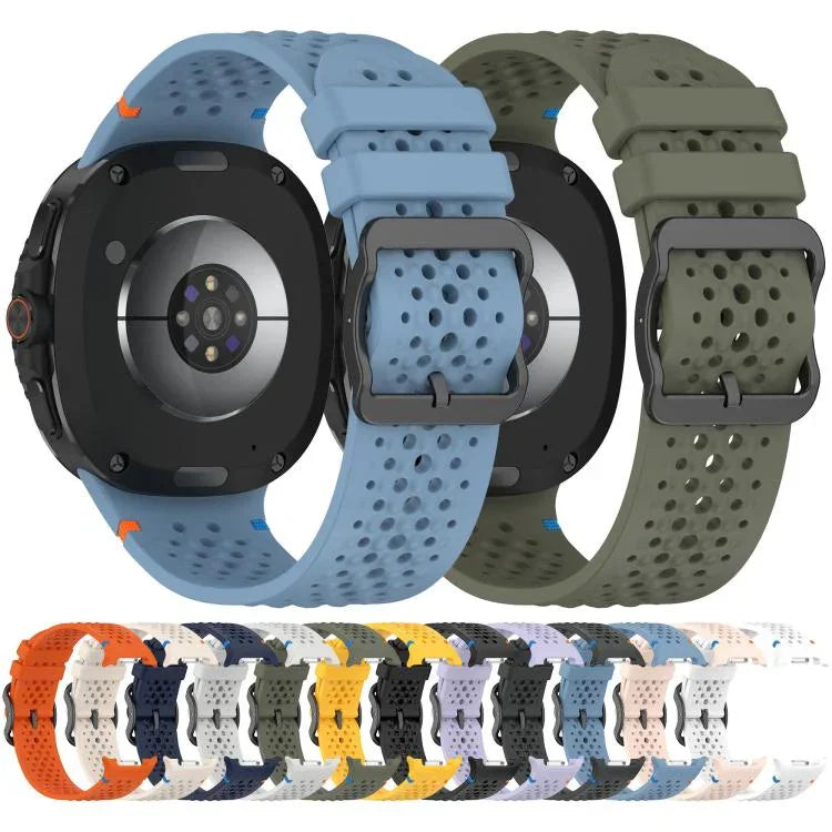 xDfind ラダーブラックバックルハニカム通気シリコンウォッチバンド、Samsung Galaxy Watch8 / Watch8 Classic 用